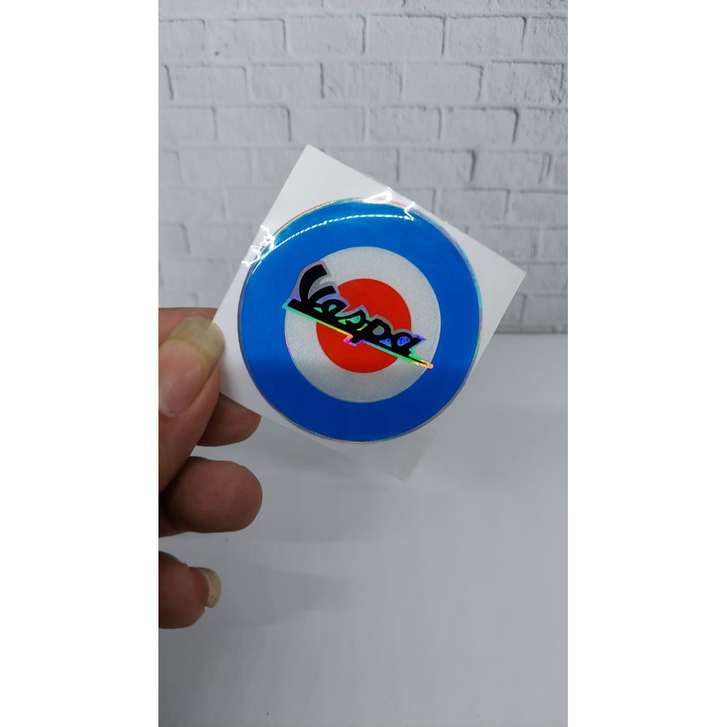 stiker timbul sticker 3d VESPA RETRO lingkarang