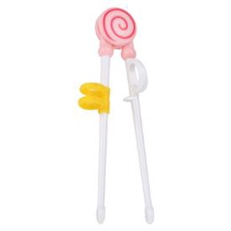 H 700 Sumpit Anak Karakter / Sumpit Anak Belajar Makan Model Kartun motif kucing Lolipop Animal Donat unik korea-Lolipop Pink