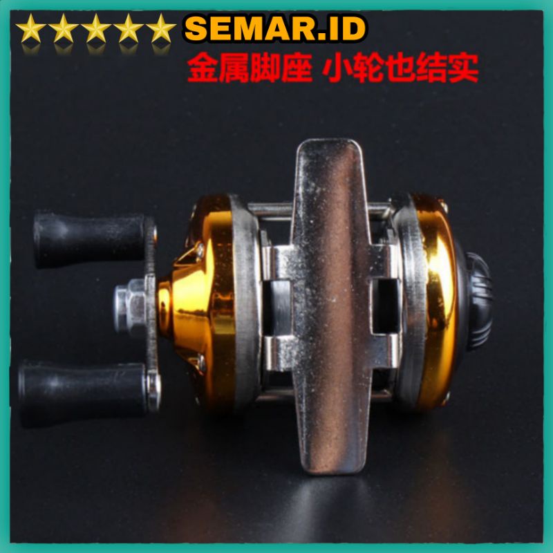 Reel Pancing Mini Baitcasting Fishing Reel 3.0:1 Gear Ratio 50 Meter / Gulungan Pancing Rel Ril