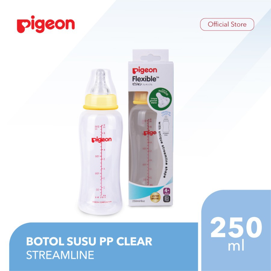 Pigeon Botol PP Clear Streamline 250ML - Botol Susu Bayi