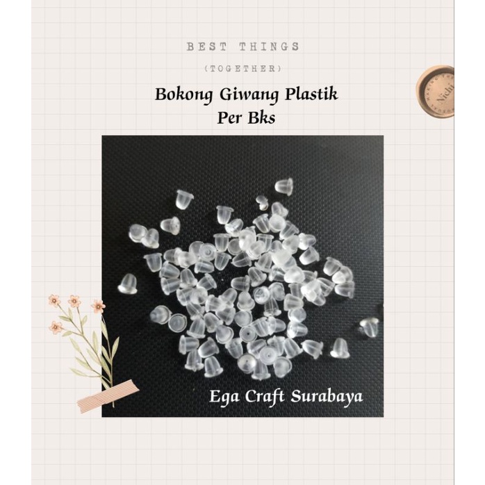 Bokong Giwang Plastik - Pentul Plastik Giwang - Pengait Anting