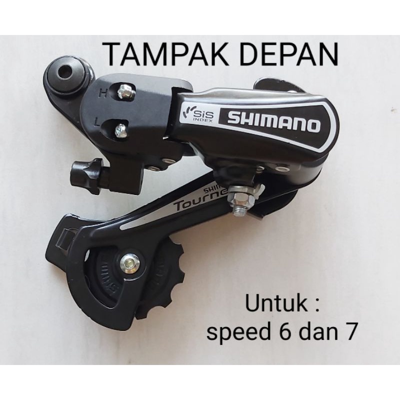 RD Rear Derailleur SEPEDA Speed 6 dan 7 Shimano Tourney ANTING ANTING KOMPLIT BLEYER WARNA HITAM
