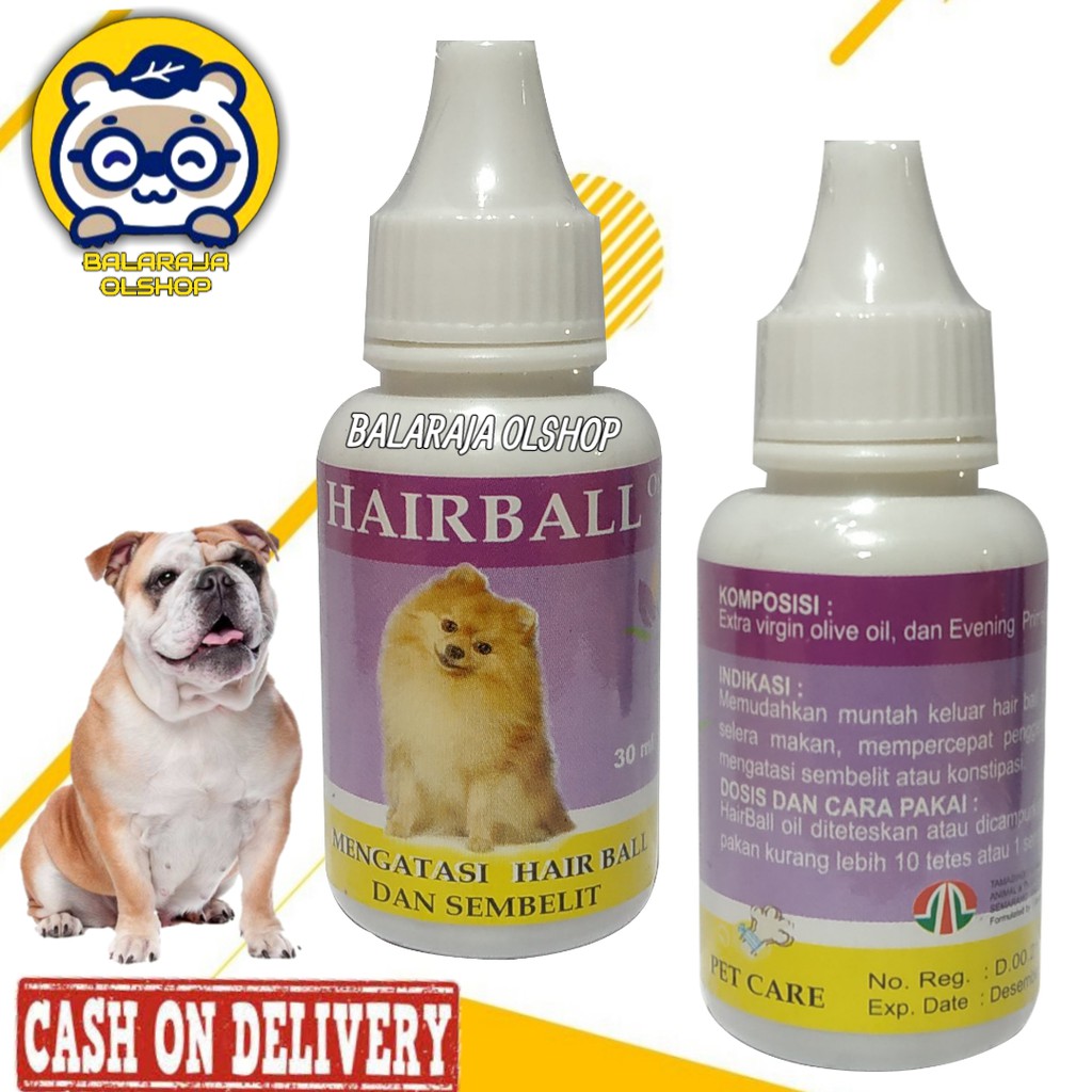 OBAT ANJING SAKIT SEMBELIT MUNTAH BULU HAIRBALL OIL DOG