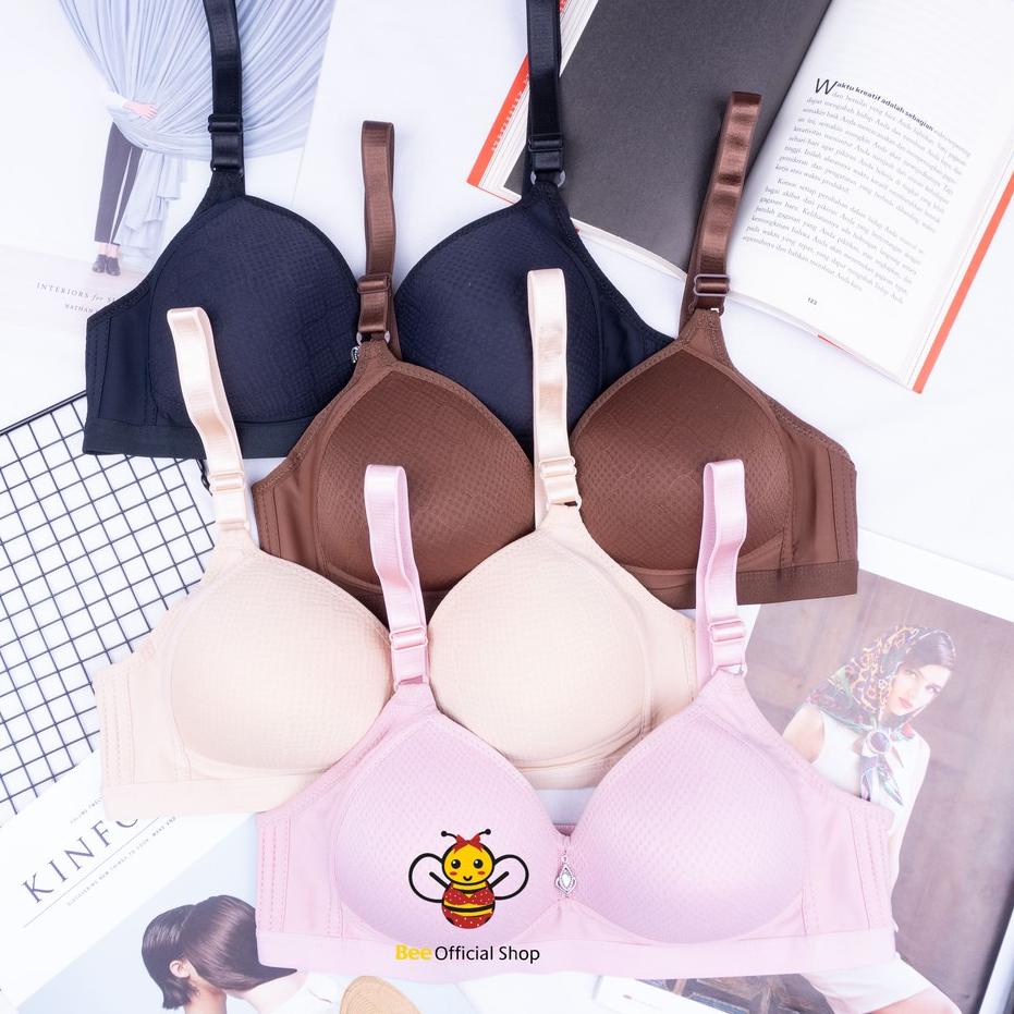Sangat Nyaman.. BEE - Bra Bh Busa Tanpa Kawat Ukuran Besar 36 38 40 42 44 46 Polini 333