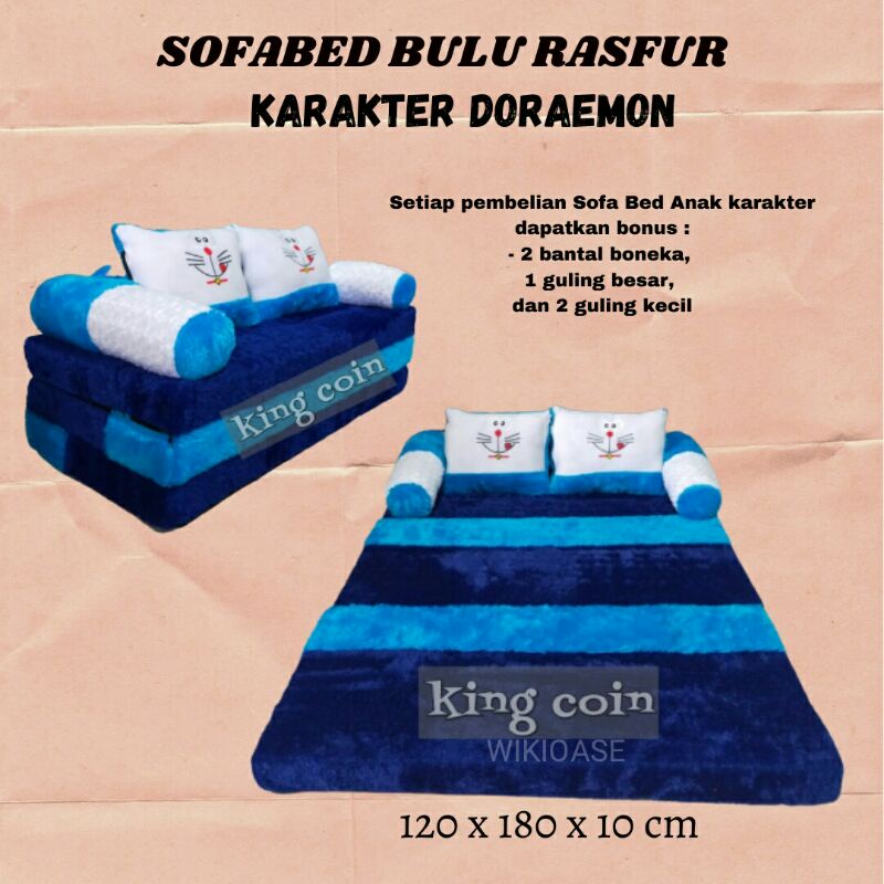 KASUR LIPAT MURAH MATRAS UKURAN 120 x 180 x 10 cm BULU RASFUR KARAKTER