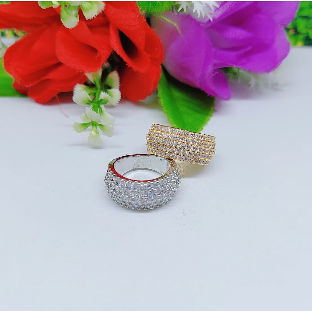 Cincin xuping mata full lapis emas 0337,0338