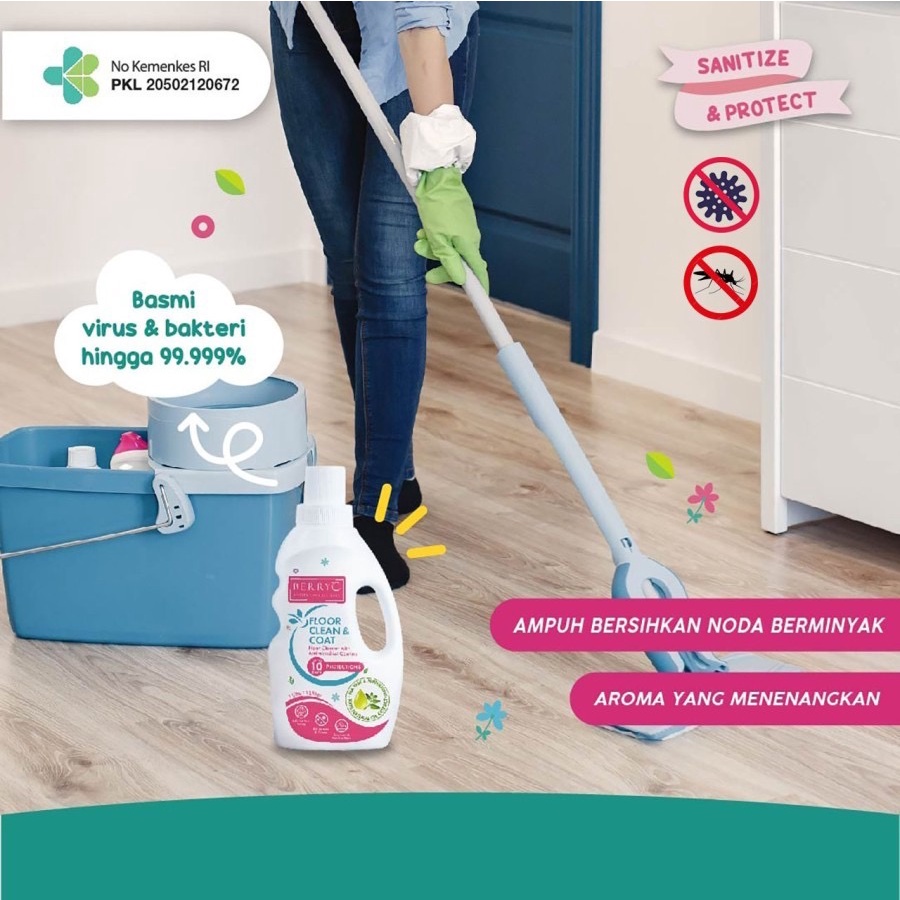 Berry C Floor Clean and Coat Pembersih Lantai 1Liter