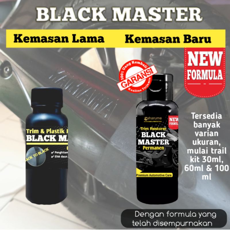 Zaharume Penghitam Trim Body Motor dan Dasboard Mobil Tahan Lama Permanen Trim Restorer