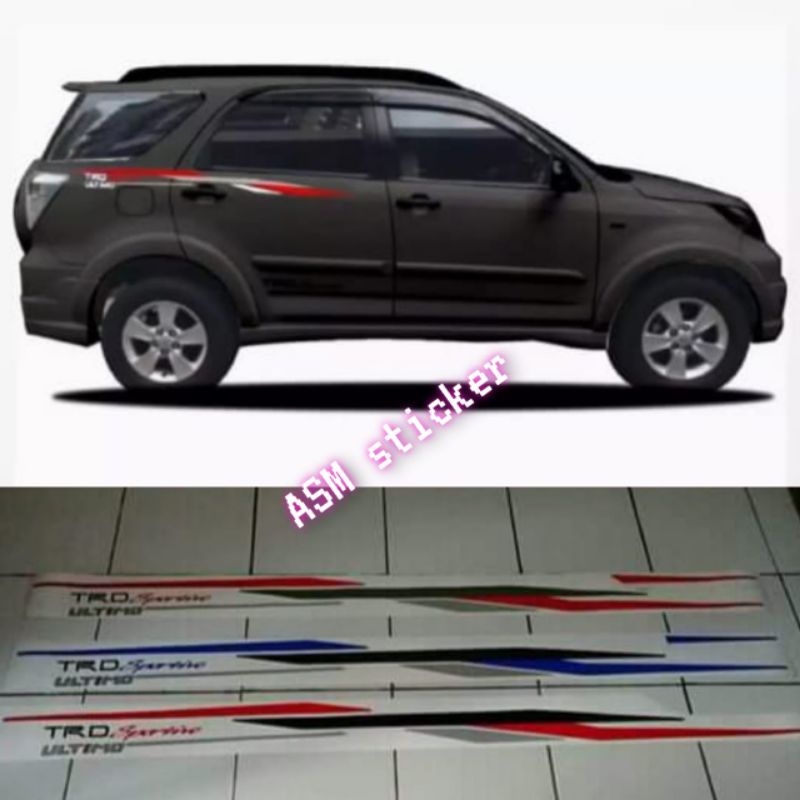 List body stiker TRD Sportivo Rush Ultimo / List body stiker TRD Rush Ultimo