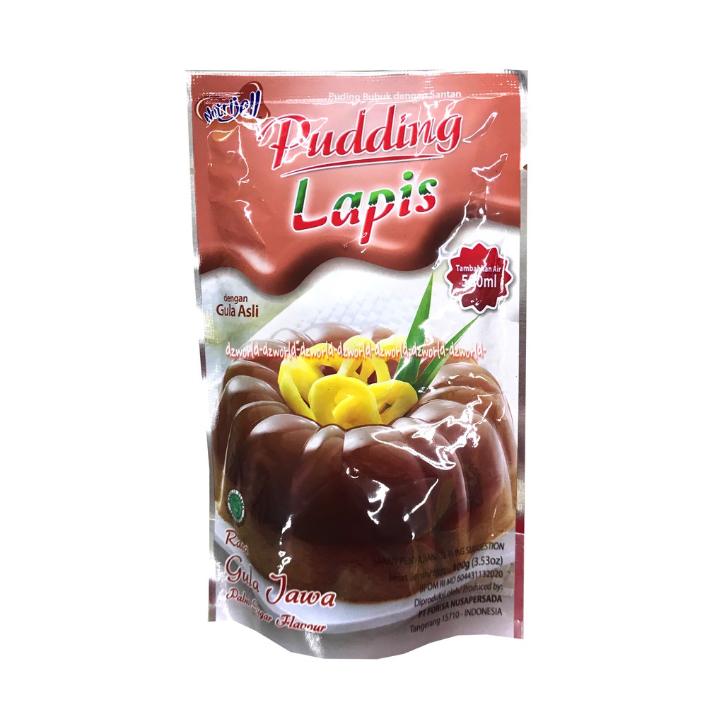 Nutrijell Pudding Santan Gula Jawa Palm Sugar 100gr Cokelat Coklat Nutrijel Puding