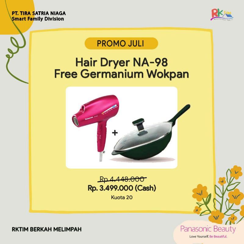Hair Dryer NA-98 Free Germanium Wokpan