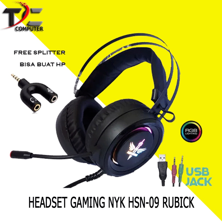 NYK HSN-09 Rubick Gaming Headset / NYK HS-N09 FREE SPLITTER