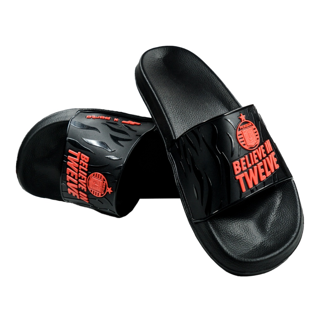 Persija Sandal X Porto Slipper Oren - Hitam