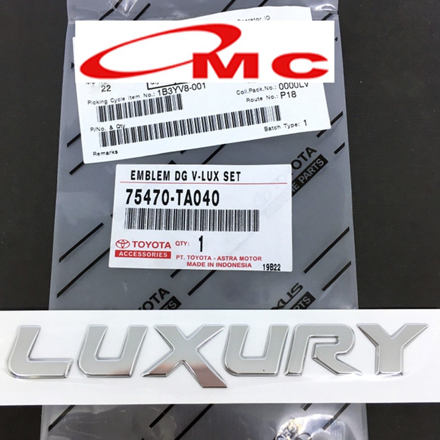 Emblem Logo Toyota Luxury Innova 75470-TA040