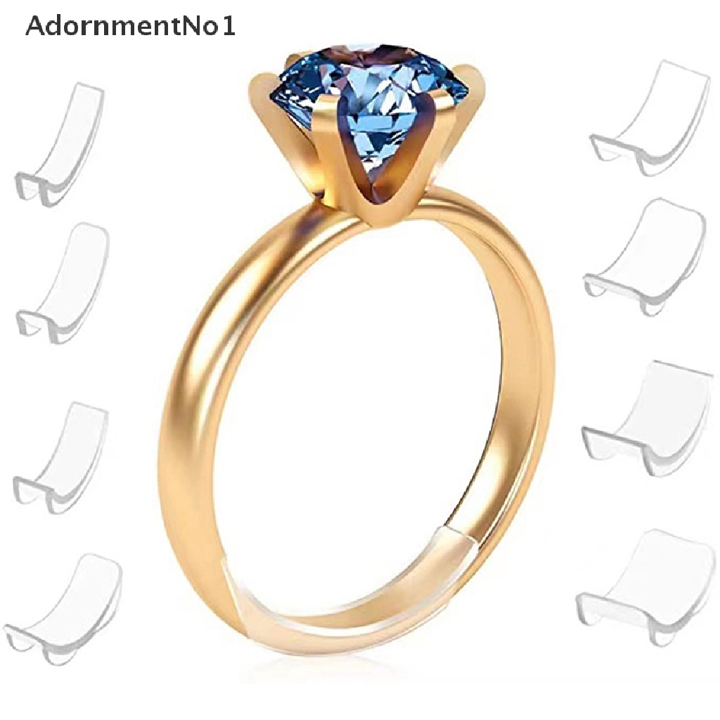 (AdornmentNo1) Alat Pengatur Ukuran Cincin Bahan Silikon Transparan 8 Ukuran