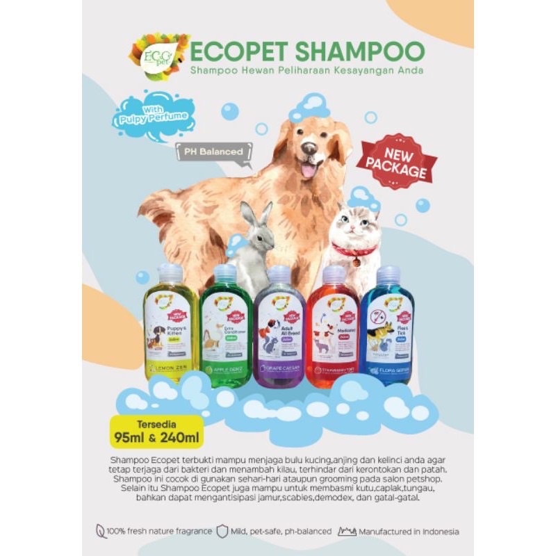 SHAMPOO KUCING ANJING ECOPET 95ml