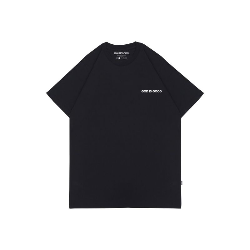 T-SHIRT OWNERS GOD IS GOOD BLACK