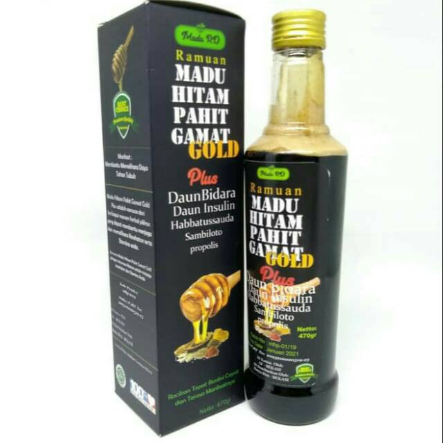 

Madu Hitam Pahit Gamat Gold Plus Daun Bidara