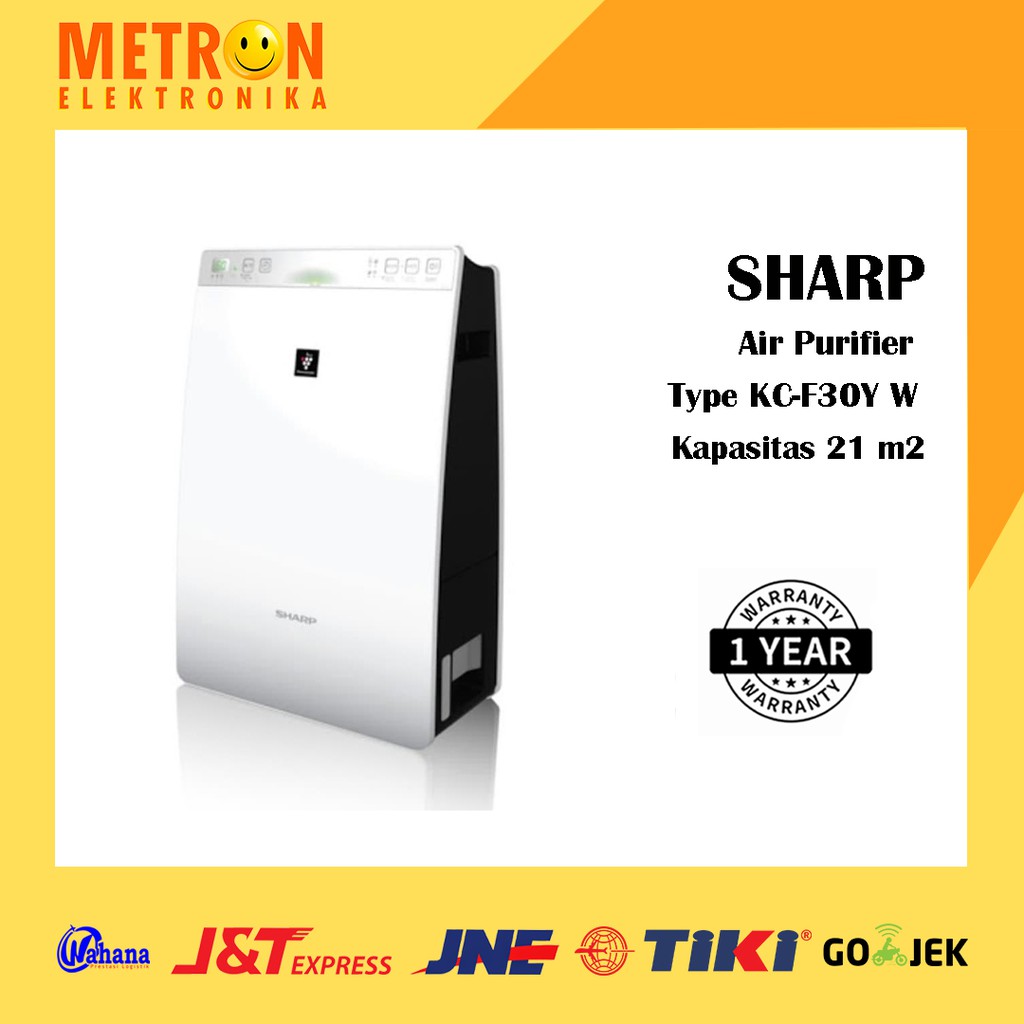 SHARP KC F 30 Y W / AIR PURIFIER WITH HUMIDIFYING 21 M2 WHITE / KCF30YW