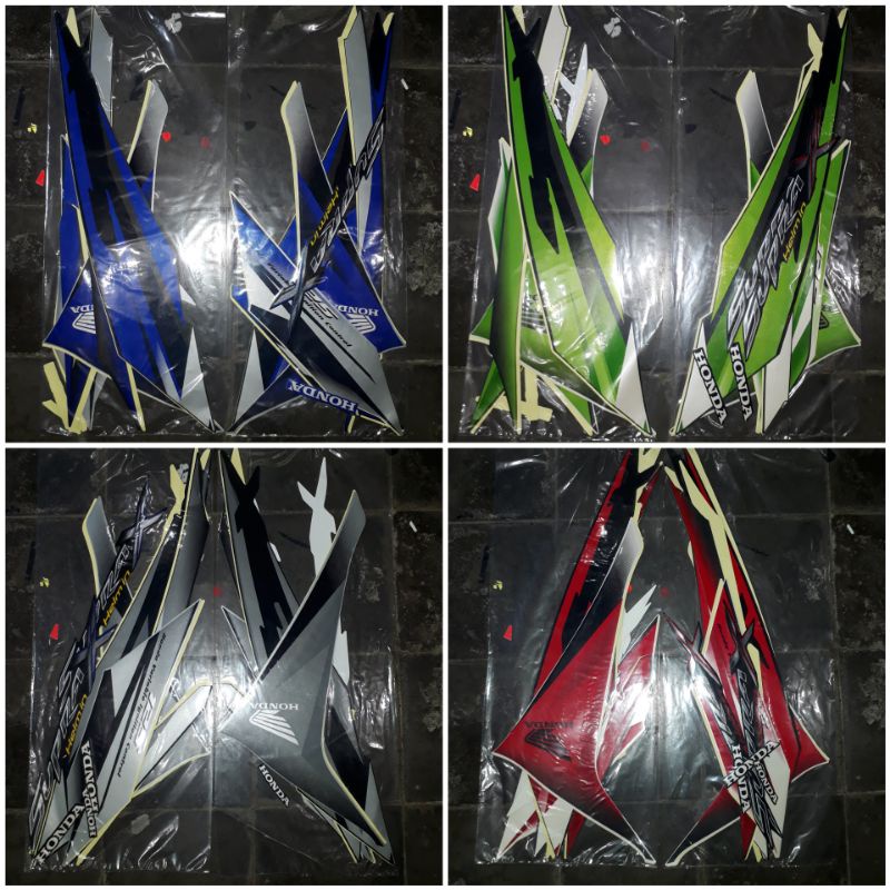 striping sticker honda supra x 125 fi 2011 helm in