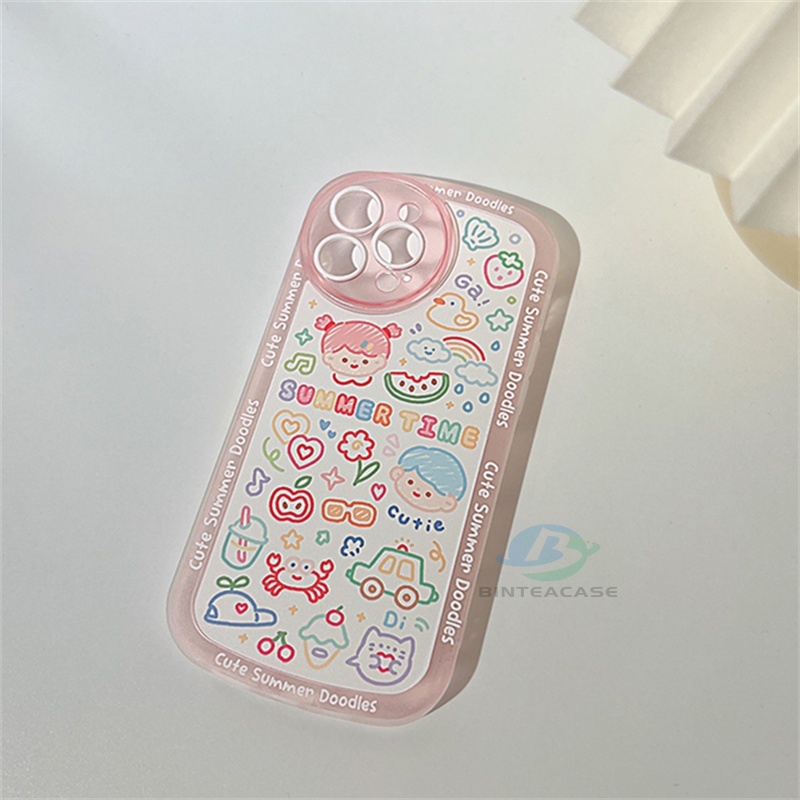 Casing TPU OPPO A78 Reno 8T 4G A57 2022 A15 A16 A16K A54 A53 A12 A5S A7 A3S A31 A52 A83 A94 A37 A1K 5F F1S Motif Graffiti