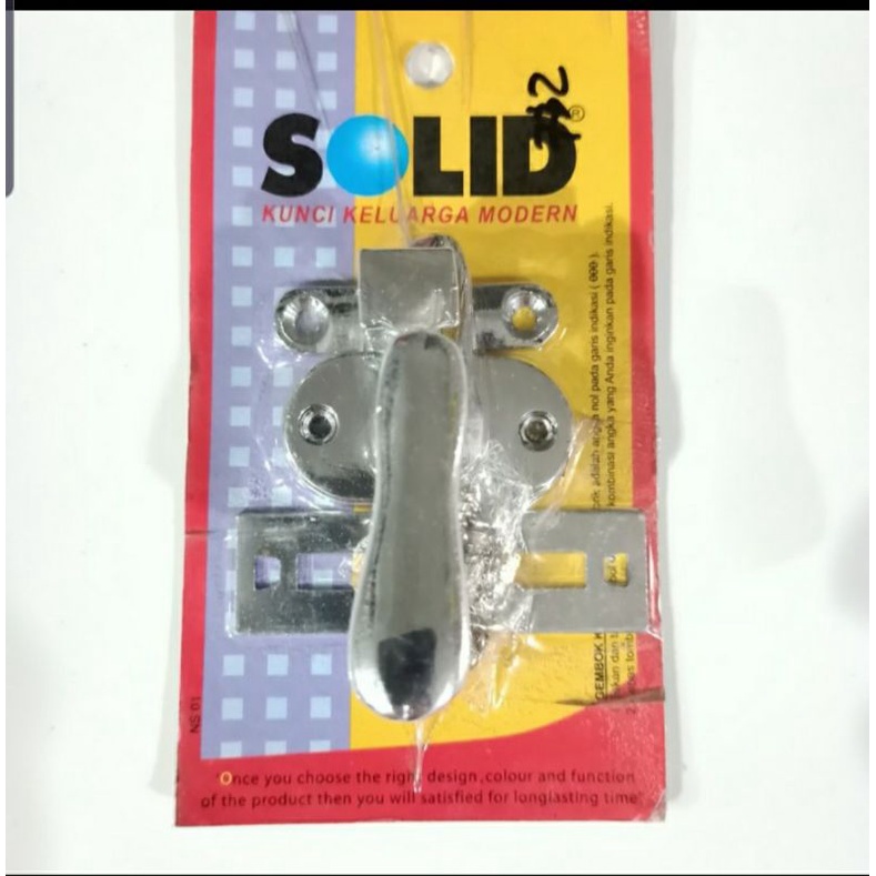 Rambuncis Jendela Solid RMB 613 - Slot Kunci Jendela Solid Kuningan