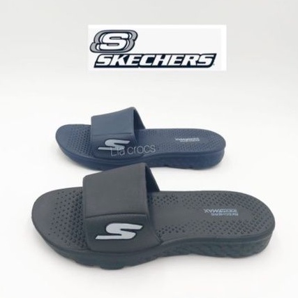 Skechers sandal pria Goga Max Slide /Skechers goga max sandal slide