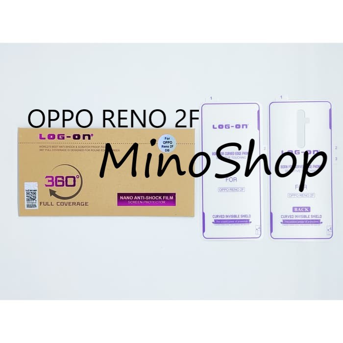 ANTISHOCK LOG ON OPPO RENO 2F SCREEN PROTECTOR DEPAN&amp;BELAKANG - ANTIGORES JELLY