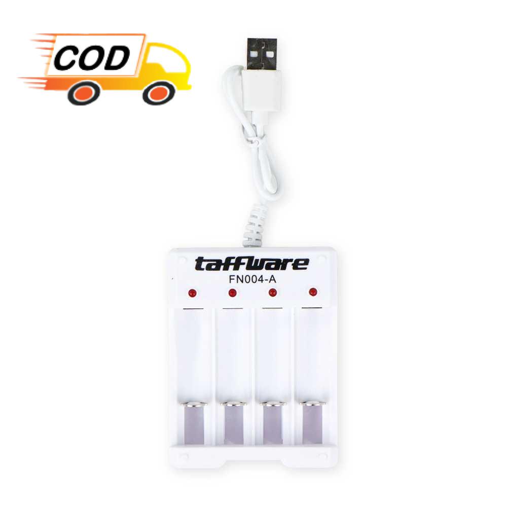 Charger Baterai 4 slot AA AAA Fast Charging dengan Power USB Plug | Alat Pengisi Daya Cepat Cas Casa