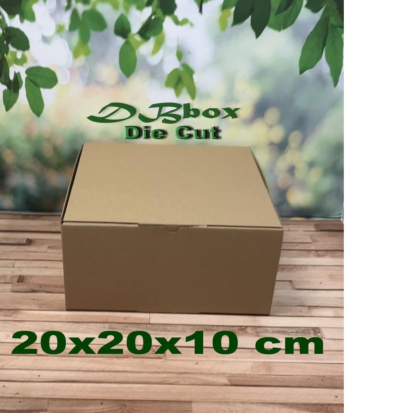 

( 10 Pcs ) Kardus Uk. 20x20x10 cm....Die Cut kotak Kue tart -aksesoris-dll model box pizza