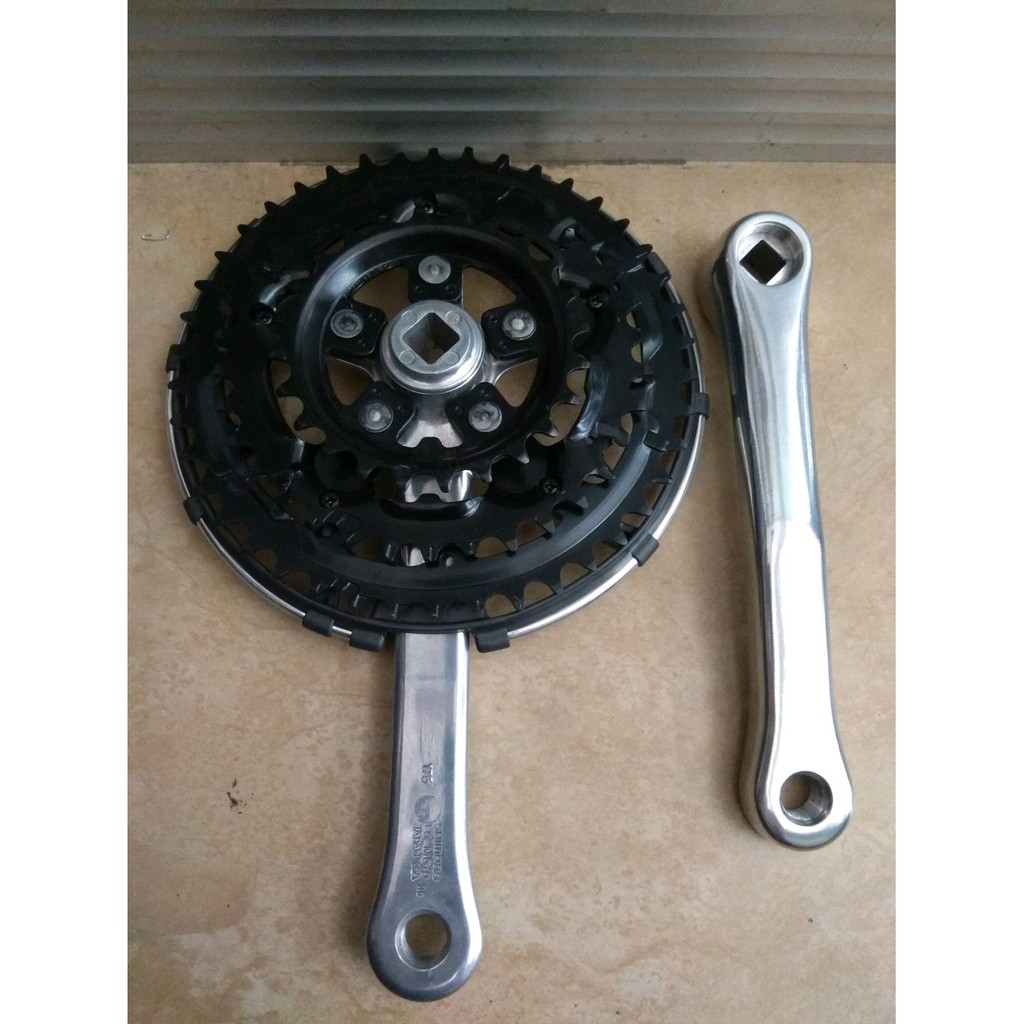 CRANK SHIMANO ALIVIO FC - MC 10 JAPAN atau CRANK VINTAGE SHIMANO ALIVIO atau CRANK JADUL SHIMANO