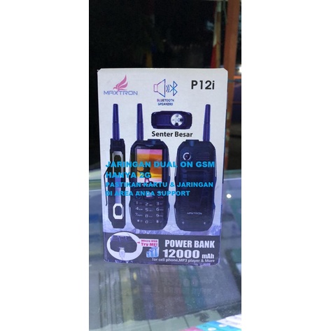 Hp Outdoor Original Murah Maxtron P12i Hp Powerbank Camera Senter Mp3