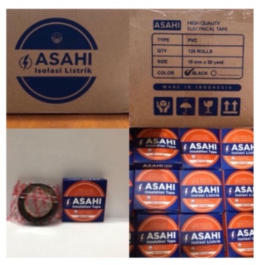 Selotip Solatip Solasi Isolasi Listrik Asahi 18 x 1 x 1