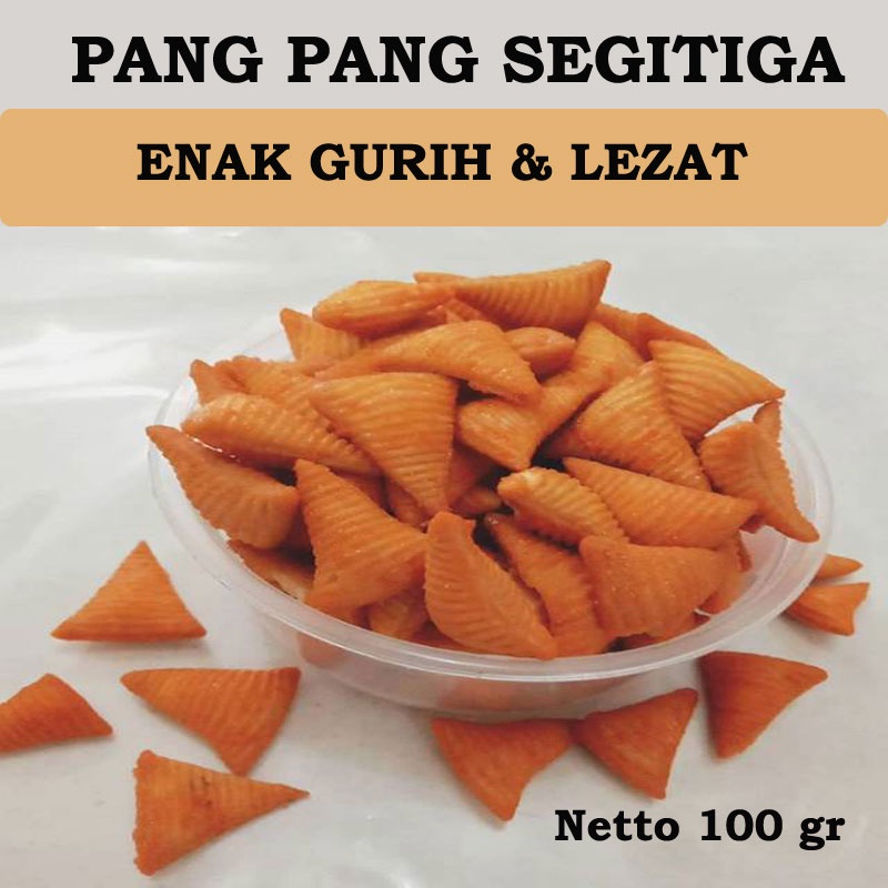 

Pang Pang Segitiga Cemilan Enak Renyah Jagung Bakar Kemasan 100 gram yozistore