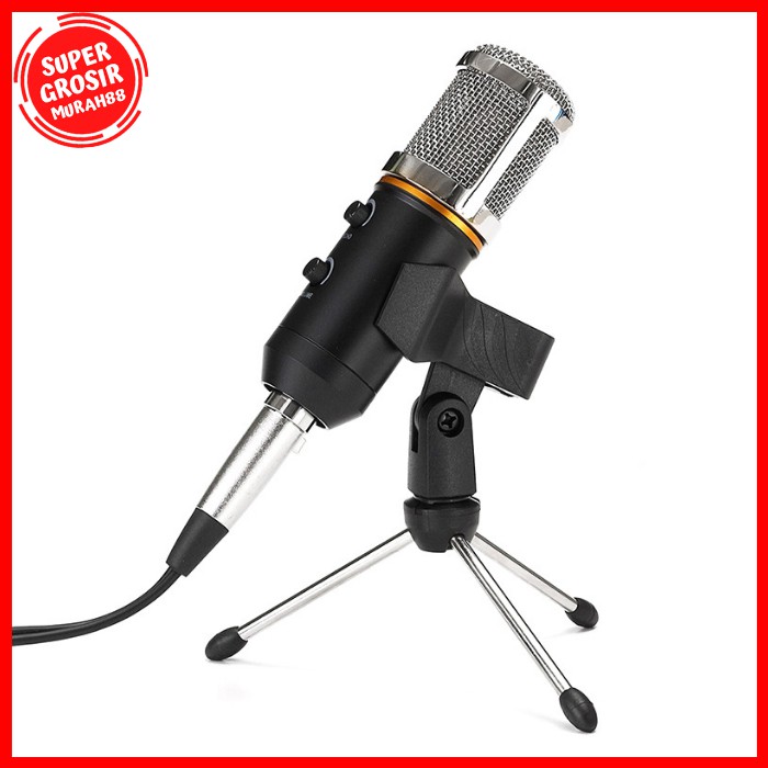 Mic MK F200TL Condenser Microphone 3.5mm dengan Stand Mic