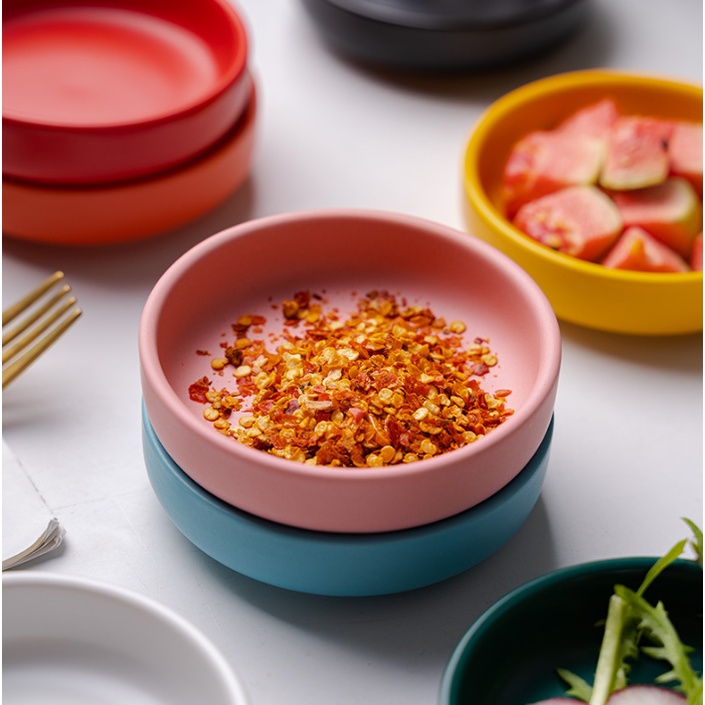 MANGKOK KERAMIK WARNA WARNI TEBAL /MANGKOK WHEAT STRAW BOWL - YOSINOGAWA
