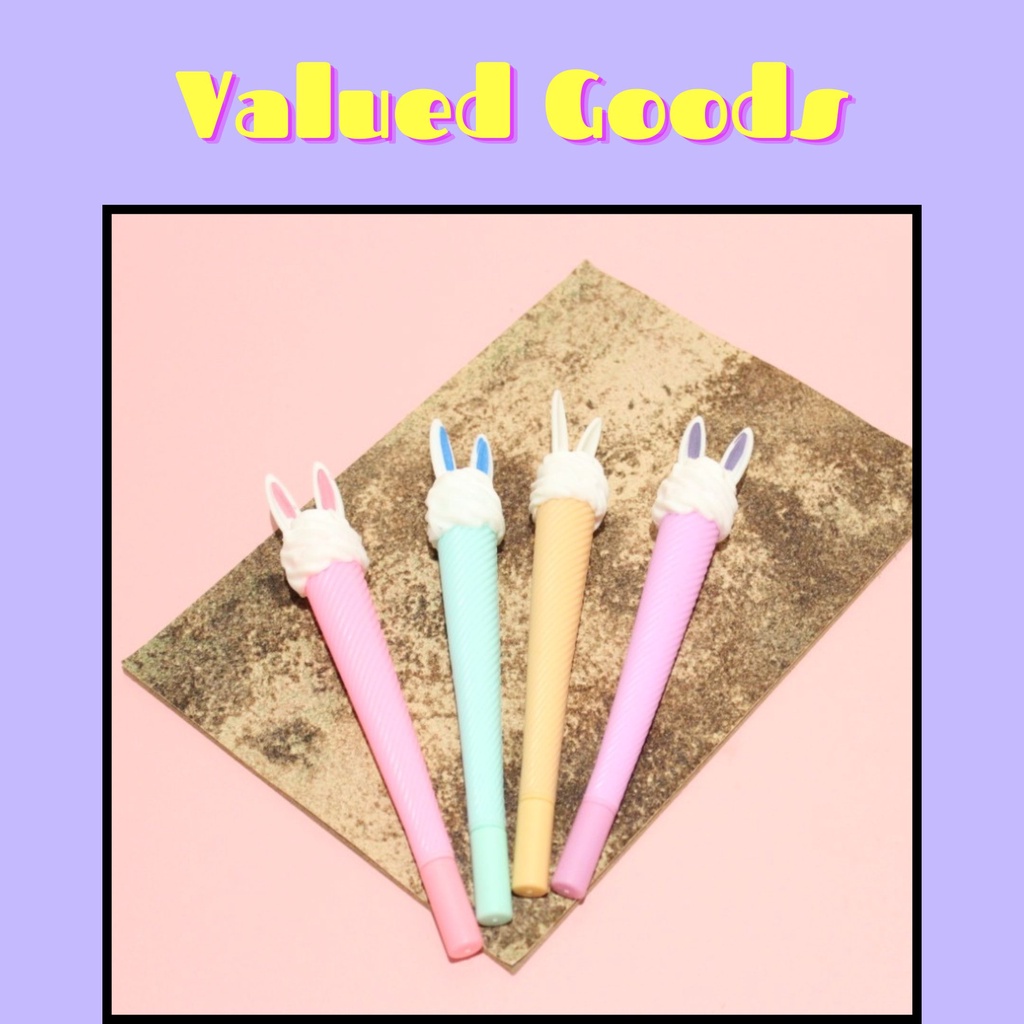 

PULPEN GEL ICE CREAM BUNNY - pena lucu pen gel bolpoin bulpen warna warni unik alat tulis hadiah anak sekolah & kantor stationery cute karakter kartun kelinci telinga