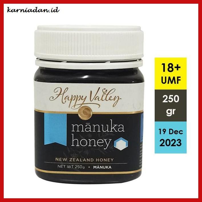 

MADU-MINUMAN- MADU HAPPY VALLEY MANUKA HONEY UMF 18+ 250GR -ASLI-BUKAN-KAWE-KAWE-