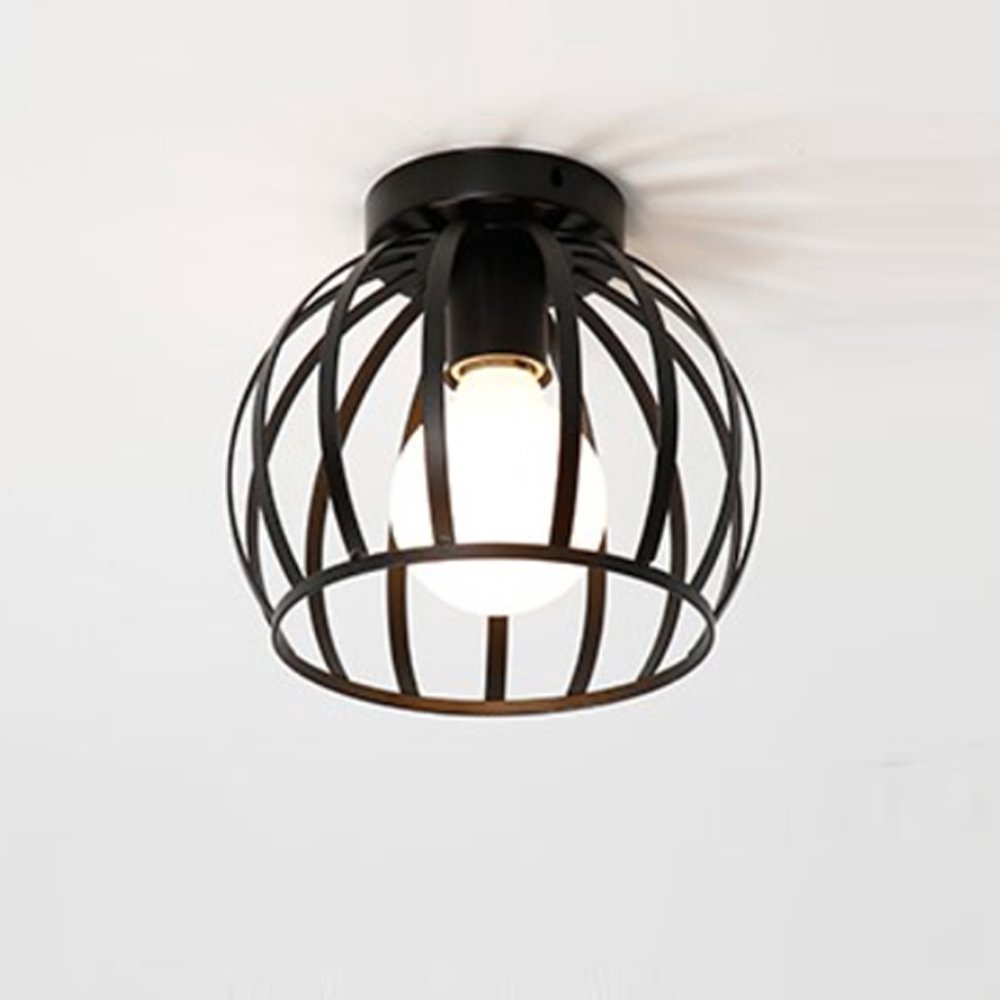 Industrial Ceiling Light Retro Metal Cage Iron Black Pendant Light Fixture For Living Room Bedroom Cafe Bar Restore Dining Room Does Not Contain Light Bulbs Shopee Indonesia