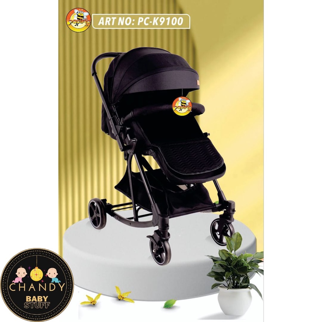 BABY STROLLER PC-K9100 PASIFIC KERETA DORONG BAYI CABIN SIZE (ROCKER &amp; REVERSIBLE STIR)