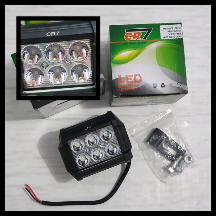 Lampu Tembak Led 6 Titik Mata CR7 Universal Trail Klx crf 150 250