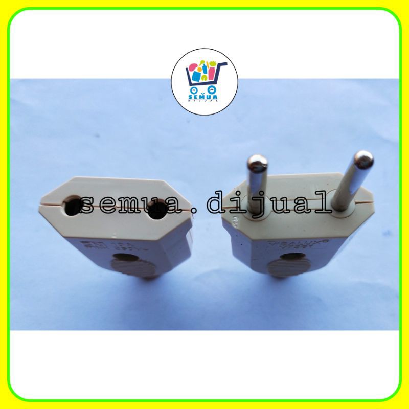 semua.dijual Steker gepeng cowok cewek / steker contra cewek / colokan visalux steker vilasux 2 kaki