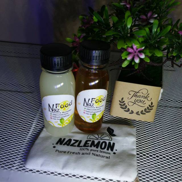 

NazLemon Nazmadu dengan pouch praktis hemat untuk ukuran 100ml bisa untuk bepergian gift dan bansos