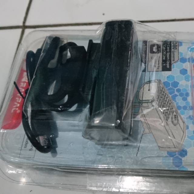 Lampu Depan Sepeda LED Rechargeable Termurah (Hitam) FULL