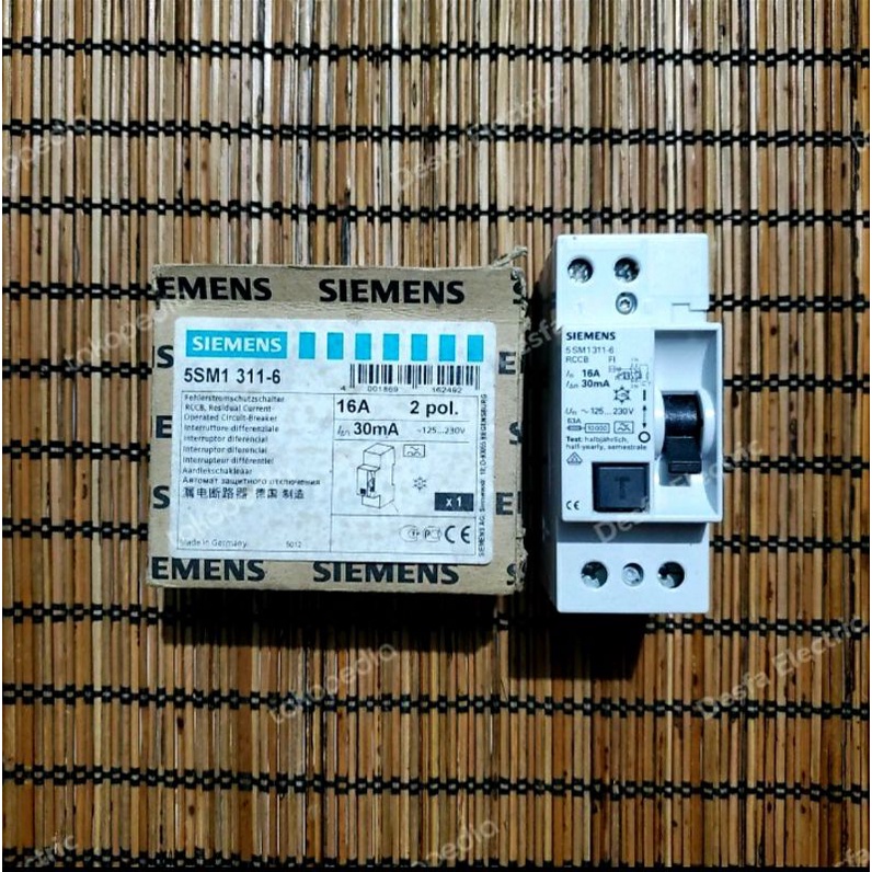 RCCB ELCB Siemens 5SM1 311-6 2 Phase 16 Ampere 30 mA