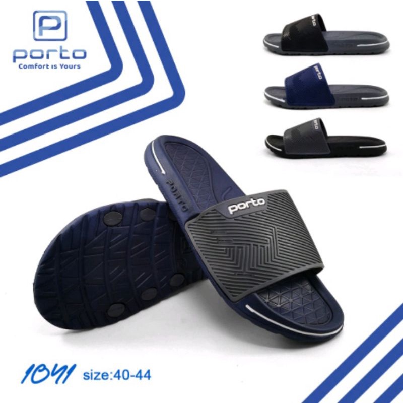 sandal slop pria porto 1041m karet sandal slide