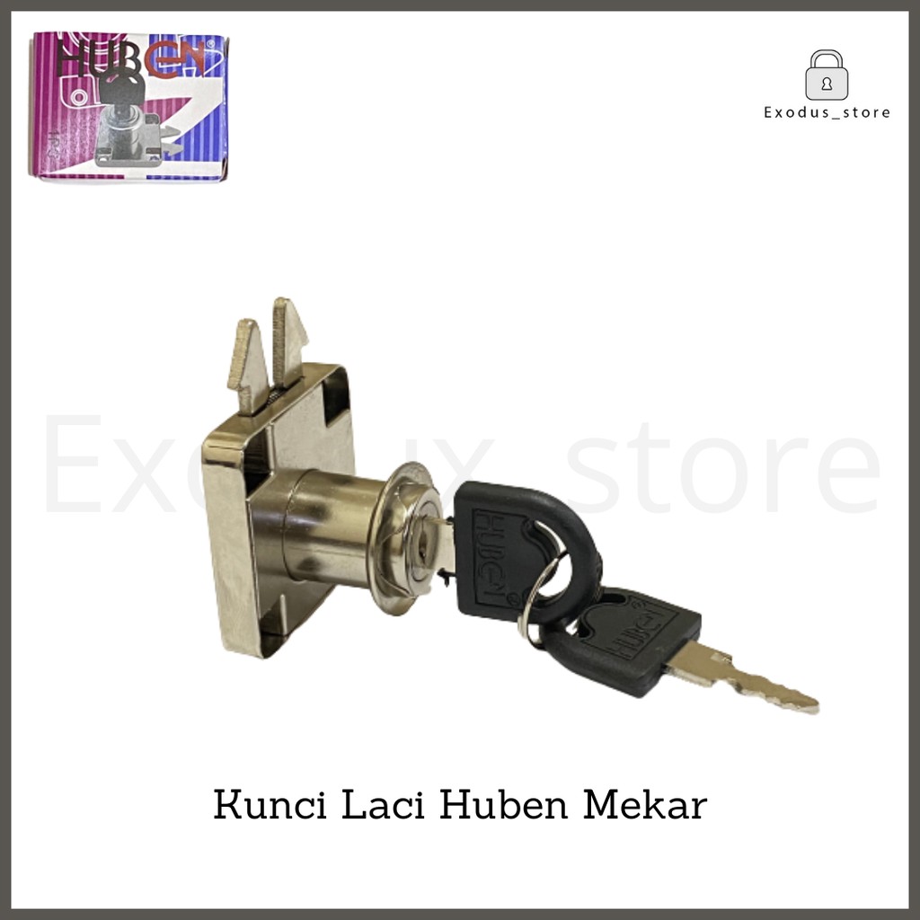 kunci tarikan laci lemari kayu mekar / loker HUBEN Drawer Lock - HL05