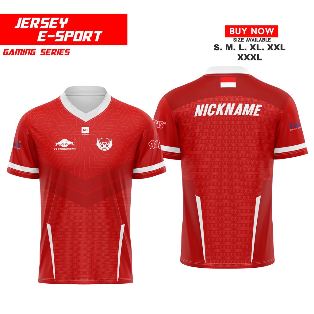 JERSEY GAMING E-SPORT BTR BIGETRON 2021 RED ALIEN  FREE NICKNAME