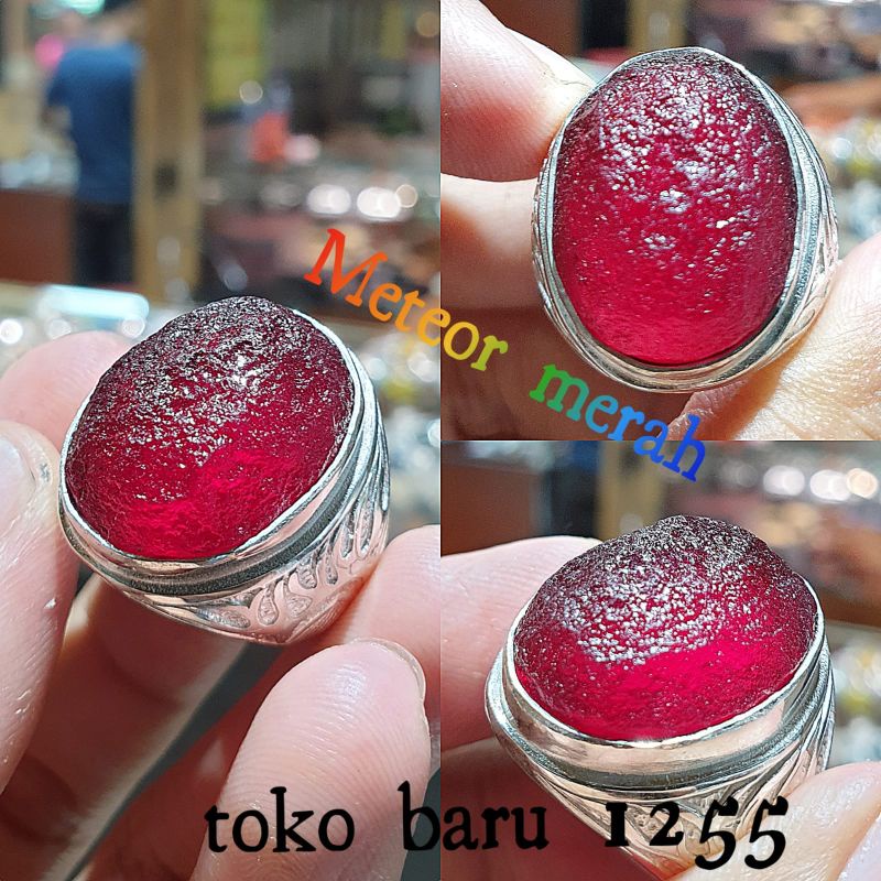BATU CINCIN AKIK METEOR MERAH LANGKA