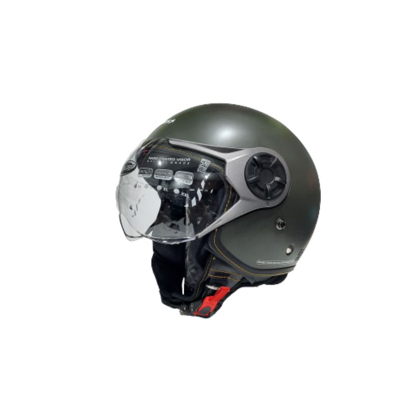 Helm Cargloss YRM Ghotic Retro Hijau Army Doff Original